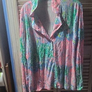 Lilly Pulitzer Multicolor Abstract Shirt